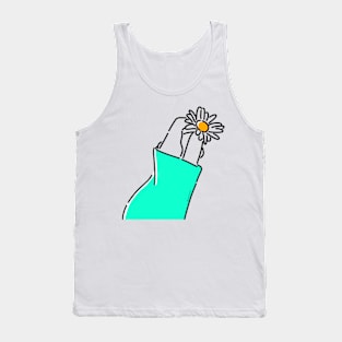 Girl Holding Daisy Tank Top